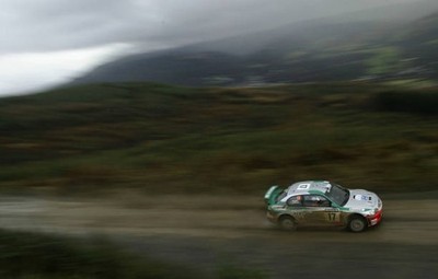Armin Schwarz of Germnay Hyundai at the shakedown prior to the Net- Old Photo