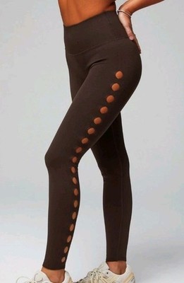 Fabletics Size Xs SculptKnit High Waisted Leggings Cacao Brown Nwt Side Cutouts