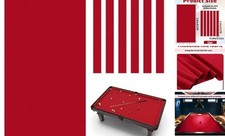 Pool Table Felt 8.5ft Red Billiard Cloth with 6 Cloth Strips for Bars Clubs