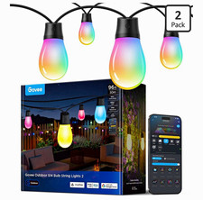 Govee 96ft 2-Pack S14 LED RGB Color-Changing Outdoor String Lights IP65