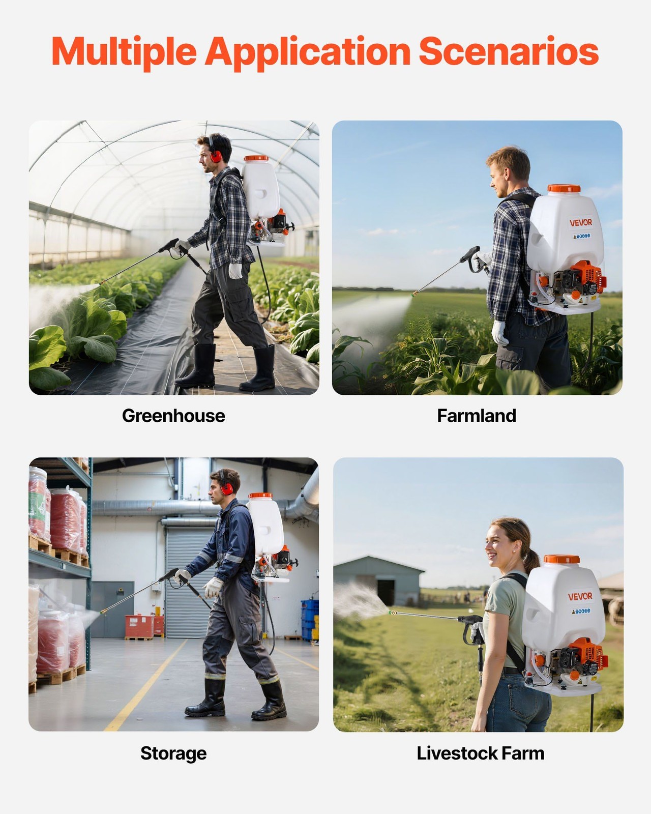 6.5gal 26.5cc 0.9hp gas-powered backpack sprayer with 24in wand and nozzles