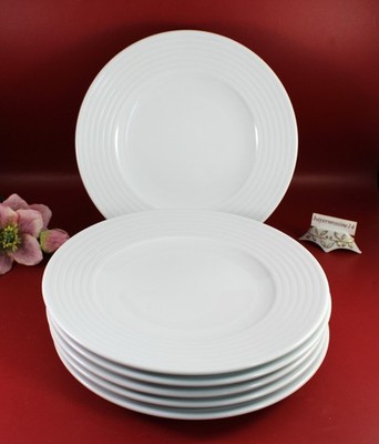 Eschenbach Porzellan - 6 Stück Speisteller weiß Ø 25 cm. NEU!