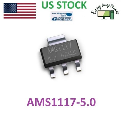 20pcs - AMS1117-5.0 5 Volt 1 Amp Voltage Regulator - SMD SOT-223