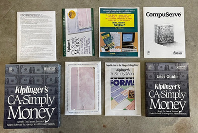 NEW OPEN BOX Kiplinger's CA Simply Money Vintage Software for DOS Windows L@@K