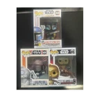 Funko Pop R2-D2 424, C-3PO 609, Mandalorian 345 - Star Wars