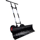 Best Choice Products Galvanized Blade 2-Wheel Snow Pusher Adjustable Handle 36in