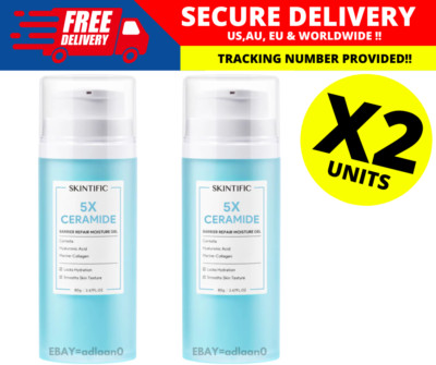 SKINTIFIC 5X Ceramide Moisturizer Skin Barrier Repair Collagen 80g ( X 2 )