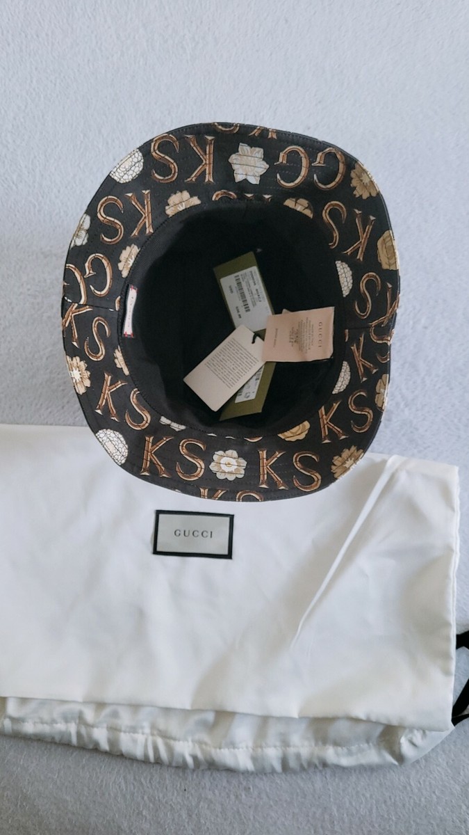 New Authentic Gucci Ken Scott print monogram Canvas bucket  display picture 2