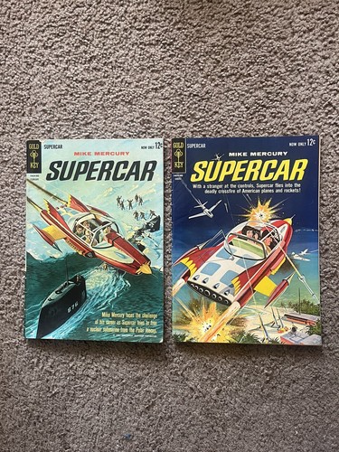 Supercar #2 & #4 Gold Key Comics! 2 Vintage Comics.