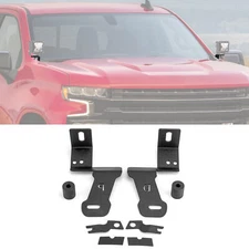 For 2020-2024 Silverado Sierra 2500HD/3500HD Hood Ditch Lights LED Pods Brackets