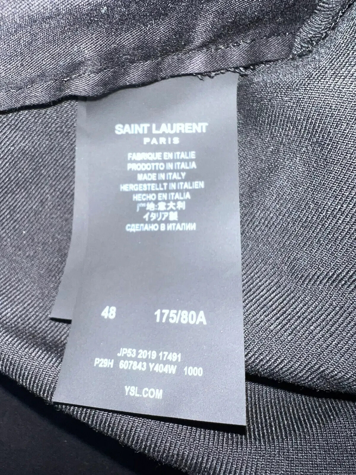 Tuta Saint Laurent FW20 sartoriale abito plissettato pantaloni