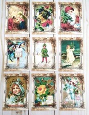 9 Vintage Style Christmas Handmade Pocket Letter Cards Scrapbooks Crafts