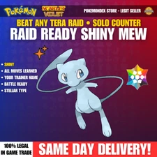 ✨ SHINY MEW ⭐️ BEAT ANY TERA RAID ⭐️ 6IV STELLAR - Pokemon Scarlet And Violet
