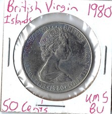 Coin British Virgin Islands 50 Cents 1980 KM5, mintage 1007, Combined shipping