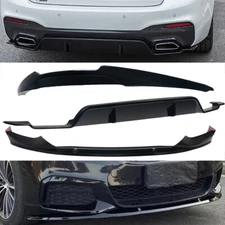 FOR 17-20 BMW 5 SERIES G30 M SPORT BODYKIT FRONT LIP REAR DIFFUSER SPOILER WING