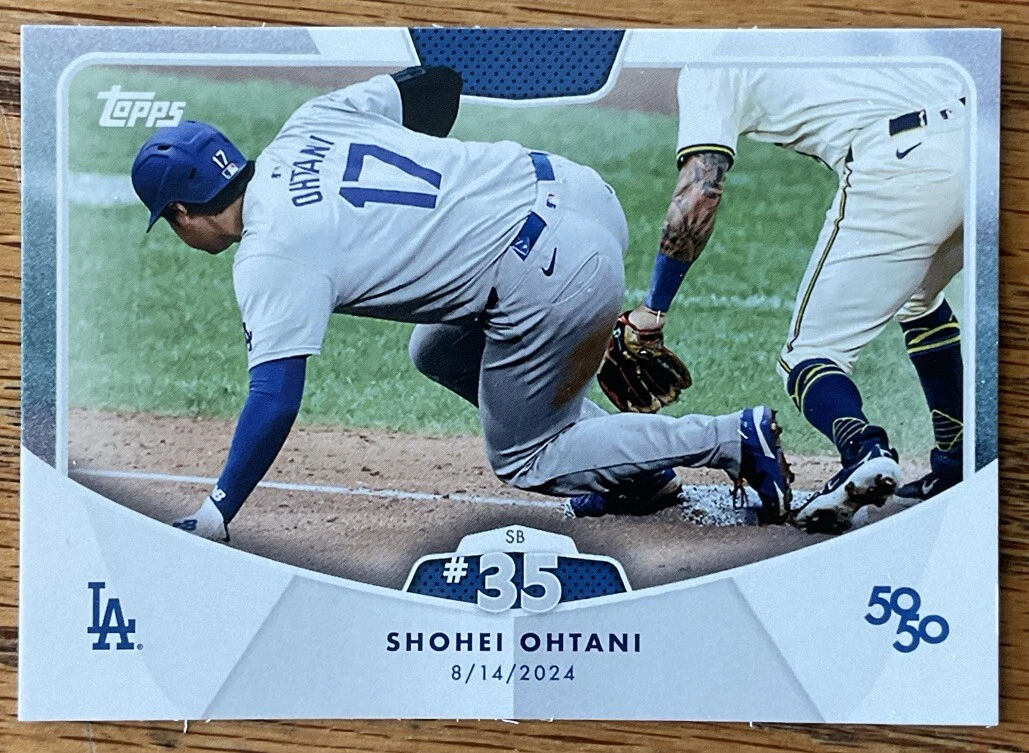 M*5様 150枚限定 大谷翔平 2023 Topps Chrome BLUE 150枚限定 大谷翔平 2024 Topps Chrome 50/50 BLUE REFRACTOR SB #44