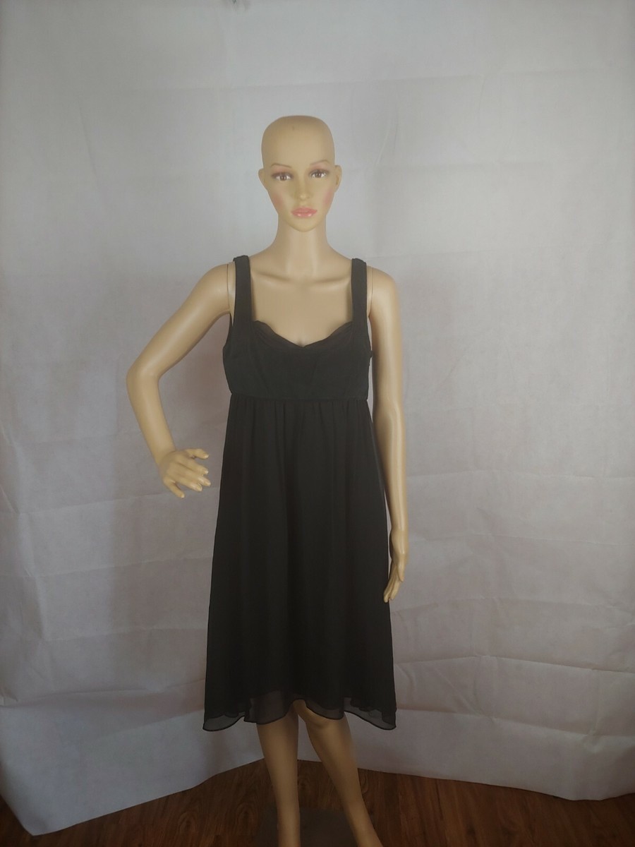 TO THE MAX SILK CHIFFON AND SUADE LEATHER BLACK DRESS NWT RETAIL 158.00  SIZE 6