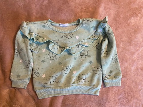 Girl’s Star Wars Grogu Baby Yoda Cute Toddler Jogger 2 piece set Size 2T Blue - Picture 5 of 6
