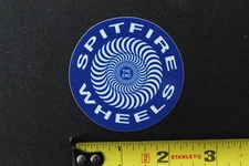 SPITFIRE Skateboard Wheels The End Blue Spiral OG Vintage Skateboarding STICKER
