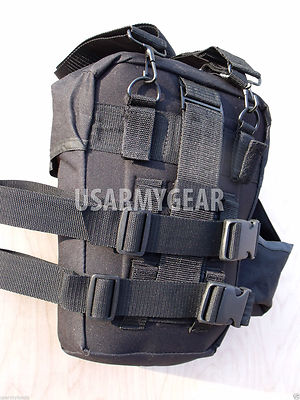 Tactical Gas Mask Carrier Drop Leg Pouch (Respirators Carry Bag) Black ...