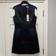 Phase Eight Aleigh Stripe Dress Black Green Navy