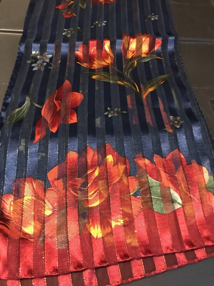 women's floral rectangle scarf AA11