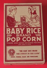 BABY RICE BRAND POP CORN BOX VINTAGE RARE FIND GREAT CONDITION