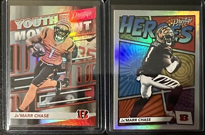 Cincinnati Bengals Ja marr Chase Two-card Lot - 2022 Panini Prestige Inserts