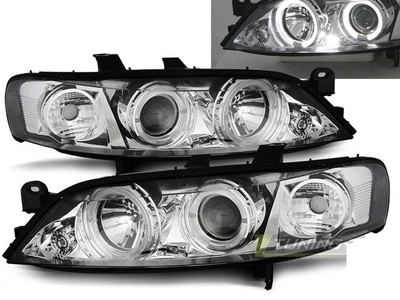Ajovalot mallille for Opel VECTRA B 99-02 Angel Eyes Chrome LPOP22WL XINO US