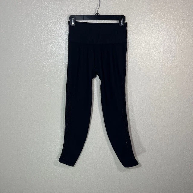 alo-yoga compression open mesh knit leggings