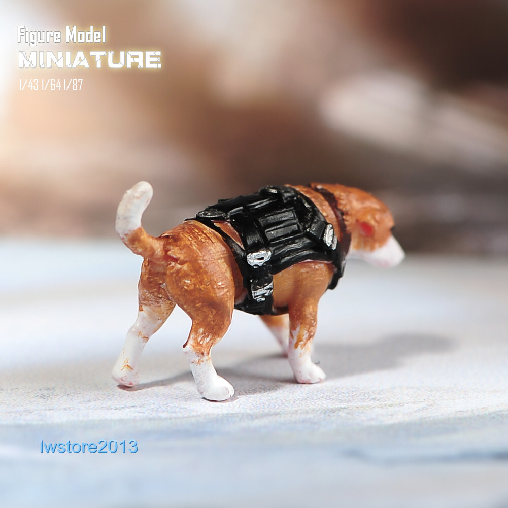 Figurines Miniatures 1/64 - Scène De Police Avec Chien - Accessoires Pour Maquettes Voitures Jouets