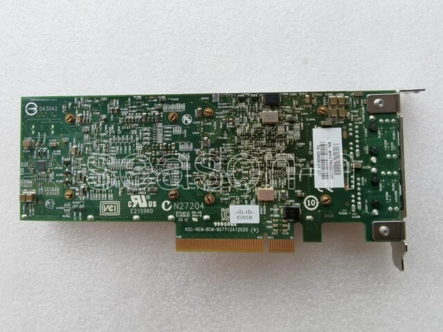 Cisco UCSC-PCIe-BTG V01 2-Port 10GBASE Network NIC Adapter 74-10608 card - Image 2 of 4