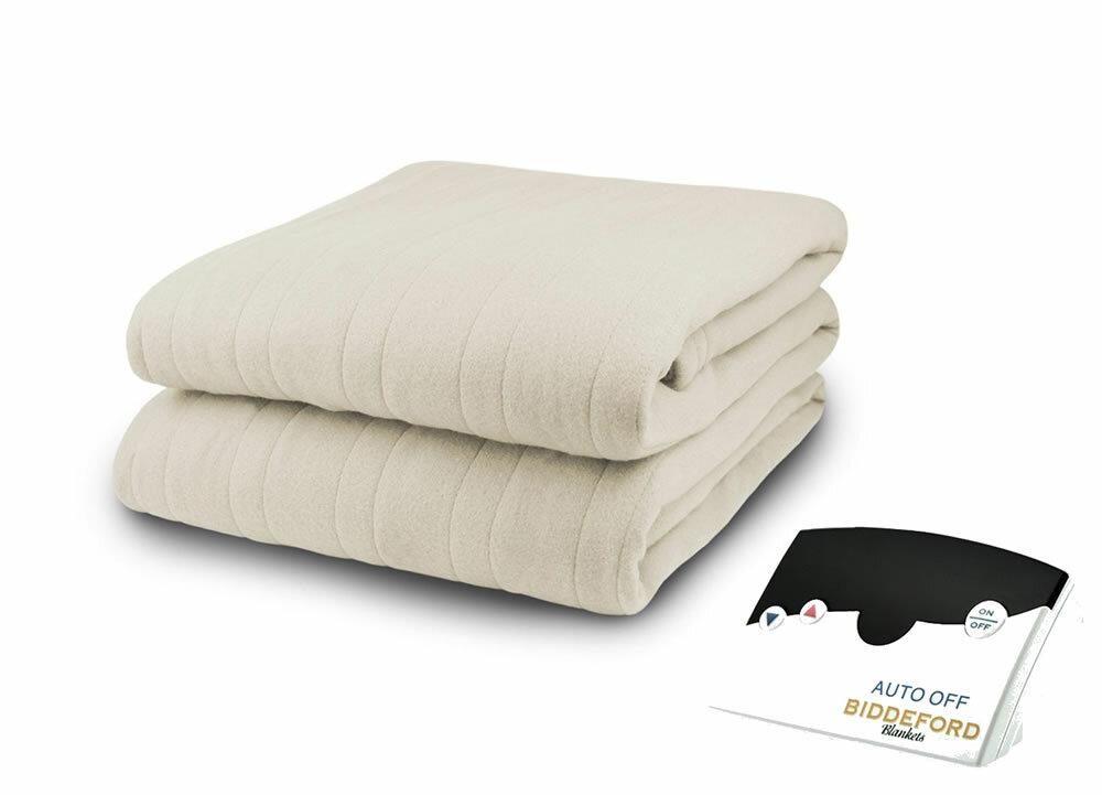 Biddeford Blankets Comfort Knit/Sherpa Electric Heated