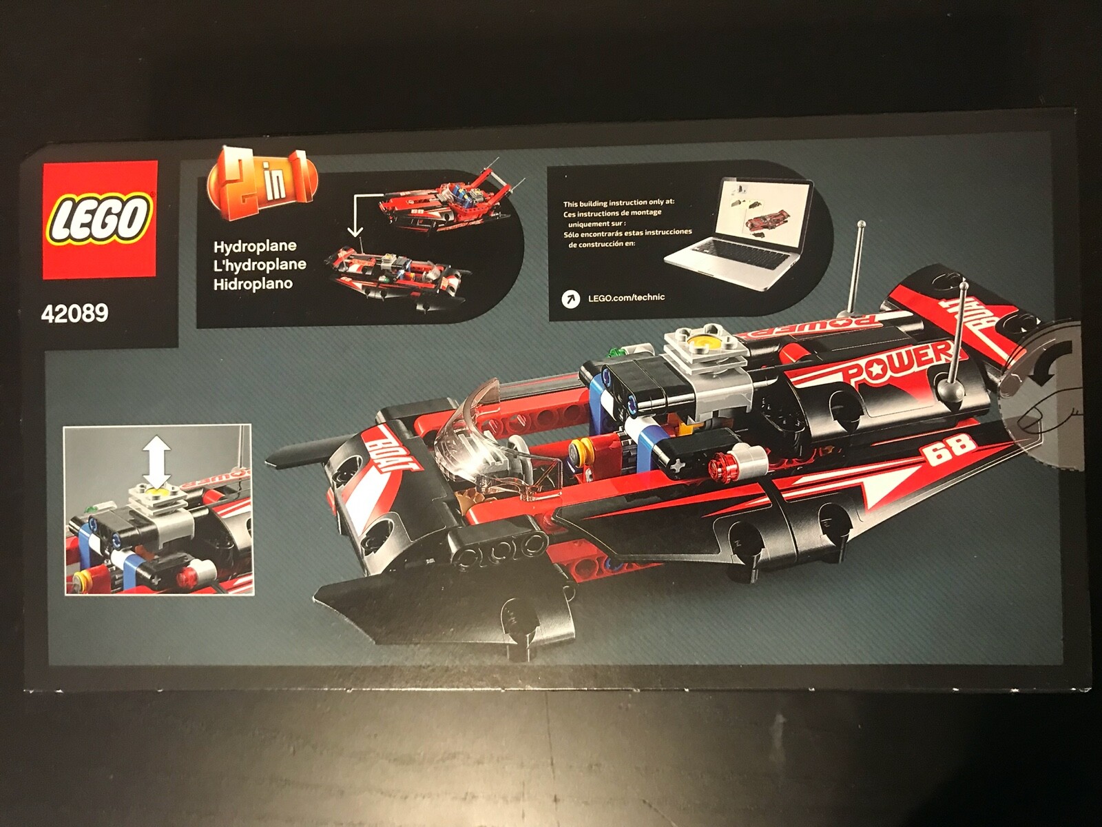 lego technic 42089 hydroplane instructions