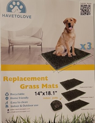 Replacement Grass Mats 14in × 18.1 in By HaveToLove ( 3 In Package )            