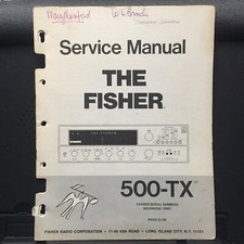 Vtg Fisher Service Manual for the 500-TX Receivers 1968  Original