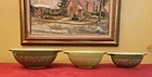 3 Vintage PYREX CRAZY DAISY SPRING BLOSSOM Cindarella Bowls-Green & White Flower