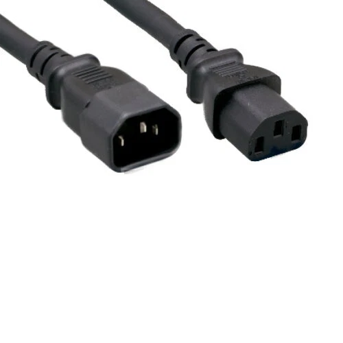 Lot 10 pcs AC Power Extension Cord Cable IEC-60320 C13 to C14 18AWG 10A 250V SVT