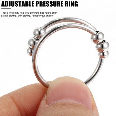 3pcs Engagement Ring Finger Hochzeit Geschenk Zappeln Ringe Anti Zappeln Ring