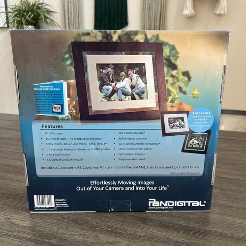Pandigital PAN8051 8” LCD Frame NEW NO PC REQUIRED Touch Screen 6400 Photos - Picture 6 of 7
