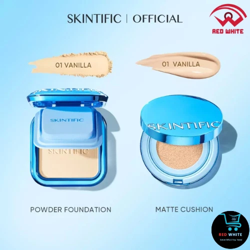 SKINTIFIC Two Way Cake Powder 9g +Matte Cushion Foundation / Gold Cushion Set - Image 4 of 4