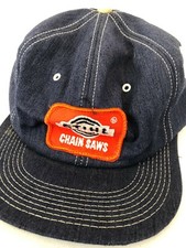 Vintage Stihl Cain Saws Blue Denim Baseball/Tracker Hat Cap Snapback Closure