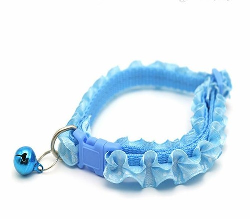 Perro/Cachorro Pequeño Totalmente Ajustable, 3D, Lunares, Volantes, Collar con Campana - Imagen 13 de 13