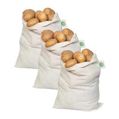 Potato Storage Bags for Pantry - Organic Cotton Potato Sacks - Washable Potat...