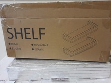 AGM Floating Shelves Wall Mounted Shelf, Wooden Wall Shelves Racking Set of 2 f