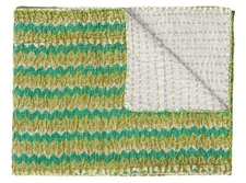 Taj Hotel Kantha Cotton Throw | Multi35 | 50"x70"