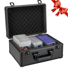 🔥3 Row Slab Case Graded Card Storage Box, Holds 80+ Card Slabs Top Loaders Mags