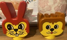 DUPLO CHARACTER BLOCKS VINTAGE RARE Bundle (x2 Blocks) Collectible 