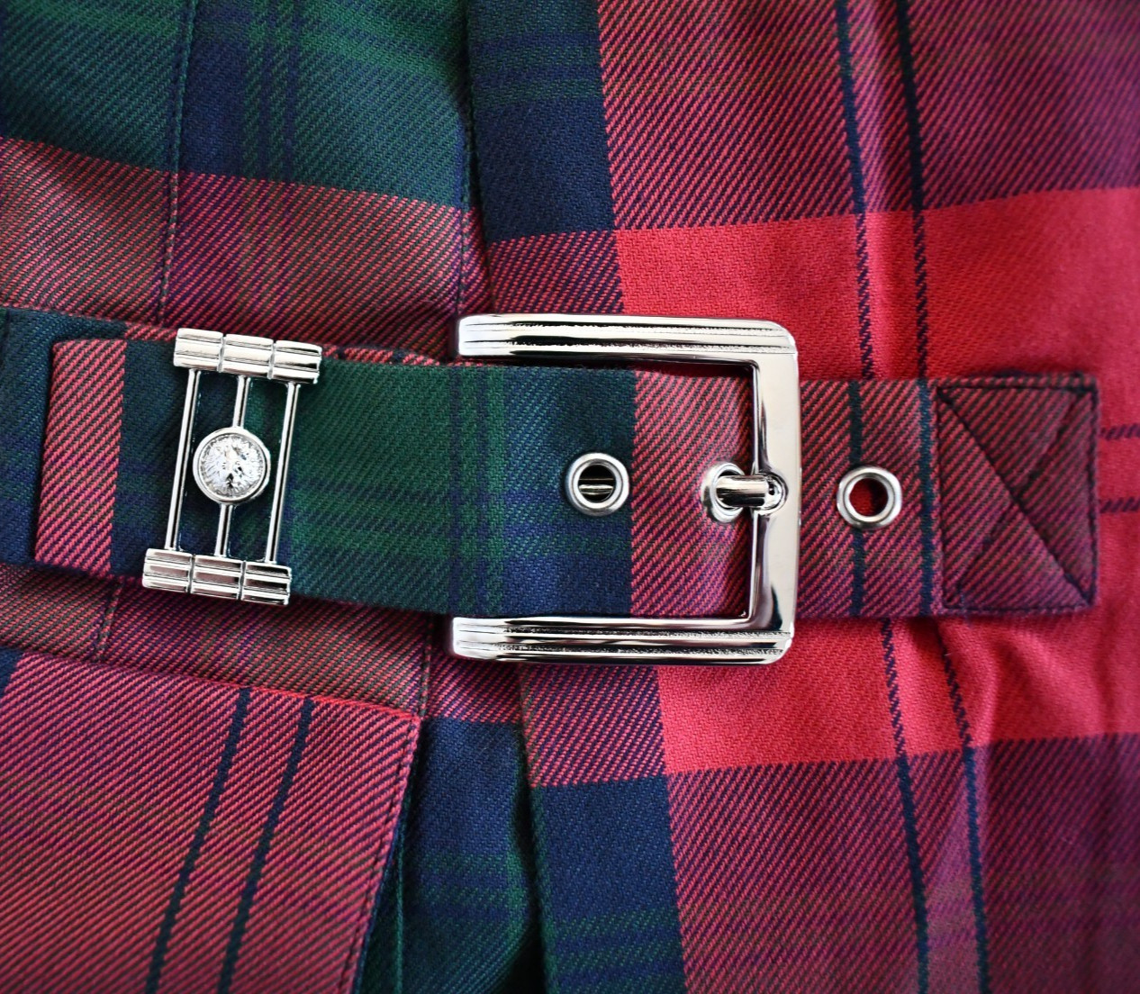 NEW VERSUS VERSACE Plaid Cotton Flannel KILT Style Men's SKIRT IT-44 W-30" image 4