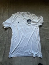 Old Dominion University ODU Under Armour Soccer Club Men’s Shirt ,White, Large